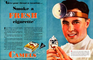 Doctor promoting smoking